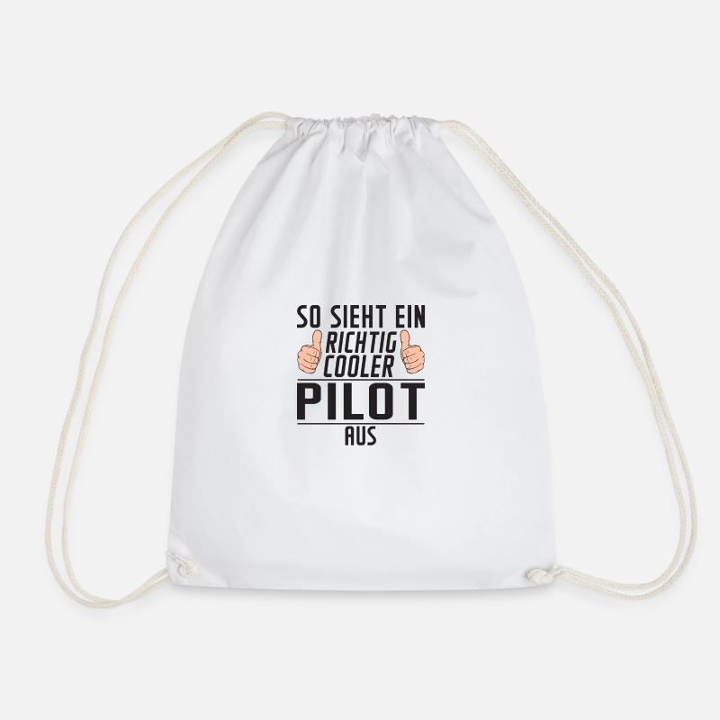 Pilot | Flugzeug | Spruch | Definition Piloten - Turnbeutel - Weiß