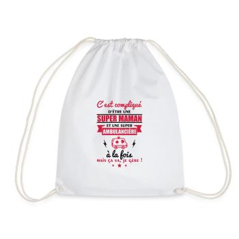 compliqué ambulancière,cadeau ambulancière - Sac de sport léger - blanc - Devant