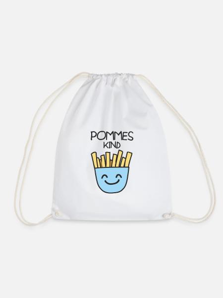Pommes-Kind - aus liebe zu Fritten - Turnbeutel - Weiß
