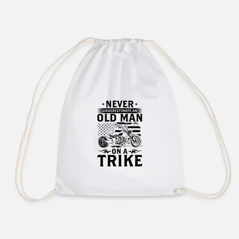 Gift idea for Triker | Trike Driving Trikes - Drawstring Bag - white