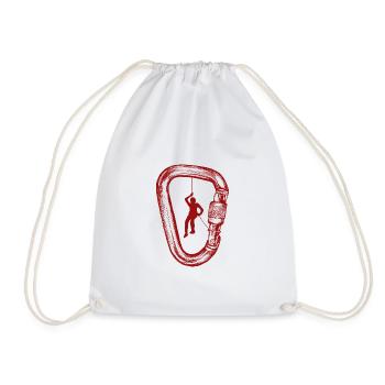 climber - Drawstring Bag - white - Front
