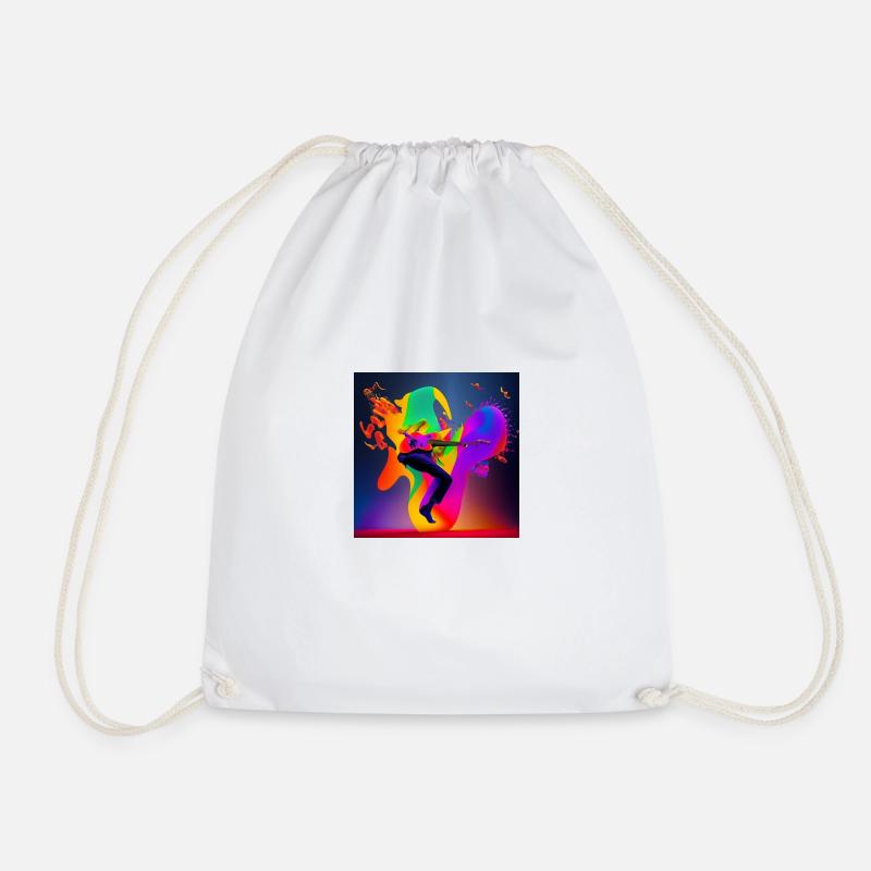 Let it ring - Drawstring Bag - white
