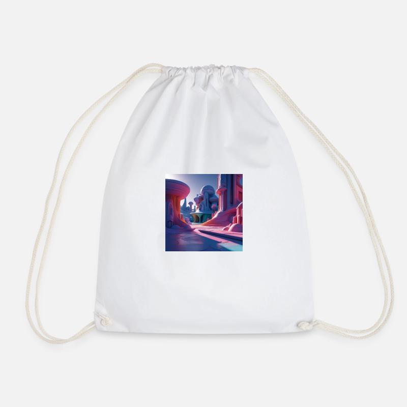 Hypersurrealism - Drawstring Bag - white