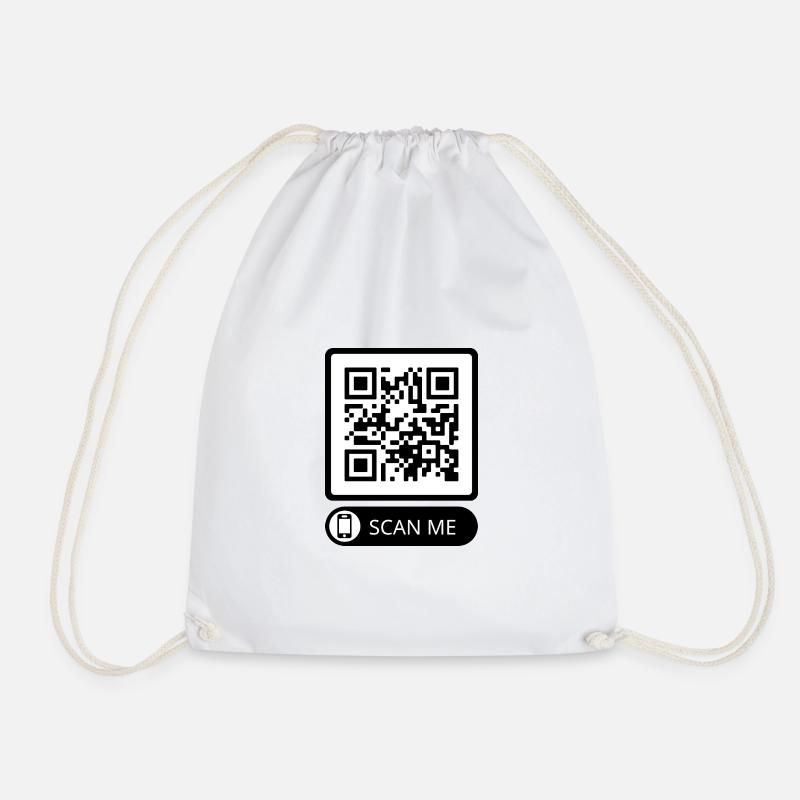 SCAN ME - Drawstring Bag - white