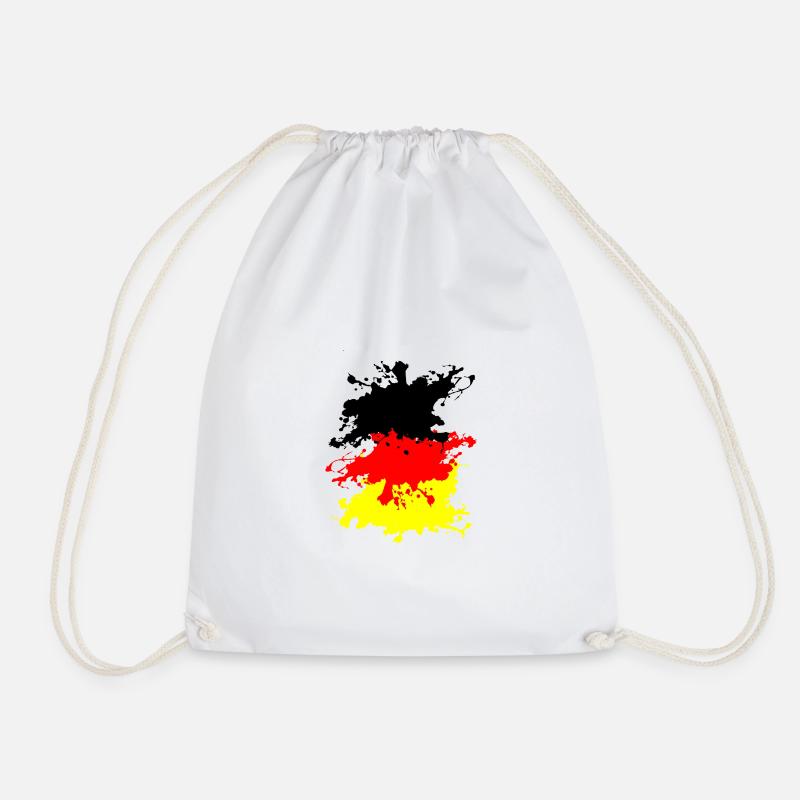 Germany Splash - Drawstring Bag - white