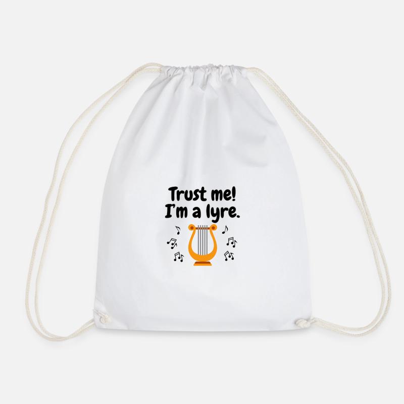Trust me. I’m a lyre. - Drawstring Bag - white
