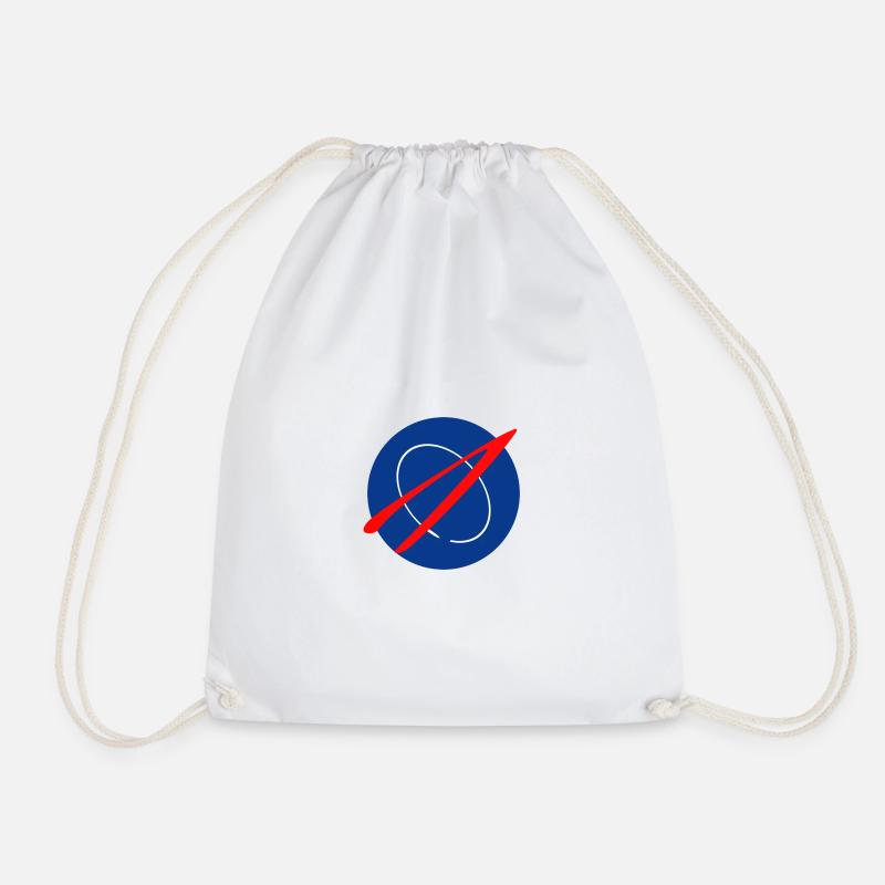 Space Patch - Drawstring Bag - white
