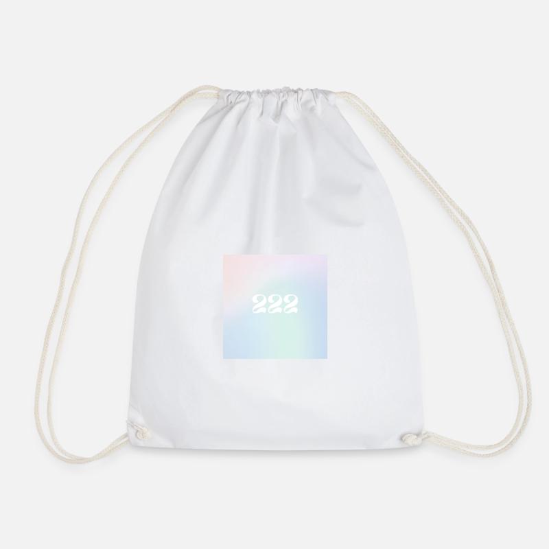 Angel Number 222 - Drawstring Bag - white