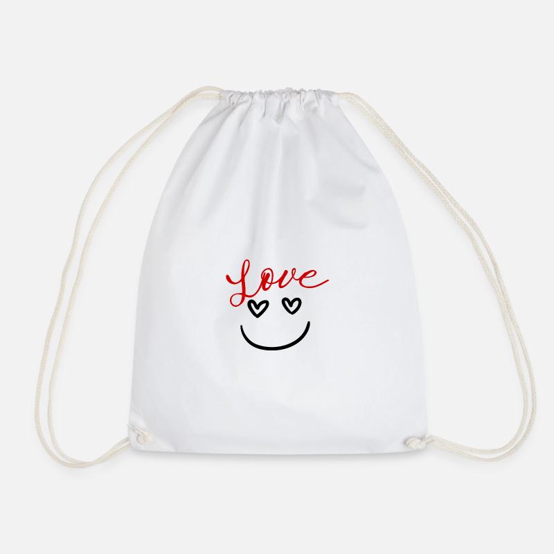Feel the beat - Drawstring Bag - white