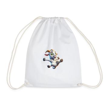 Drôle de motif animal de ferme de chèvre - Sac de sport léger - blanc - Devant