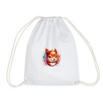 Noix d’écureuil amant des animaux drôle rétro - Sac de sport léger - blanc - Devant