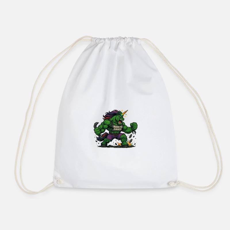 Hulkicorn - Drawstring Bag - white
