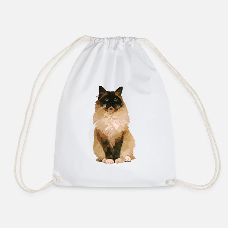 Ragdoll-Katze 1 - Turnbeutel - Weiß