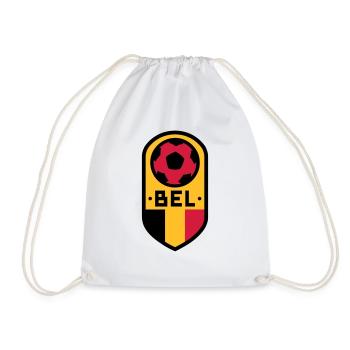 Belgique Badge de football - Sac de sport léger - blanc - Devant