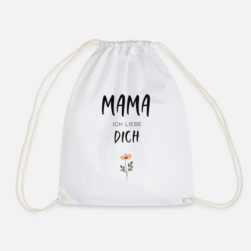 Mama ich liebe dich (schwarz) - Turnbeutel - Weiß
