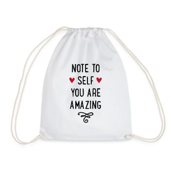 Motivation - Drawstring Bag - white - Front