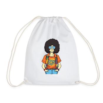 Marc the hippie - Drawstring Bag - white - Front