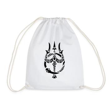 Trident de Poséidon avec ouroboros - Sac de sport léger - blanc - Devant
