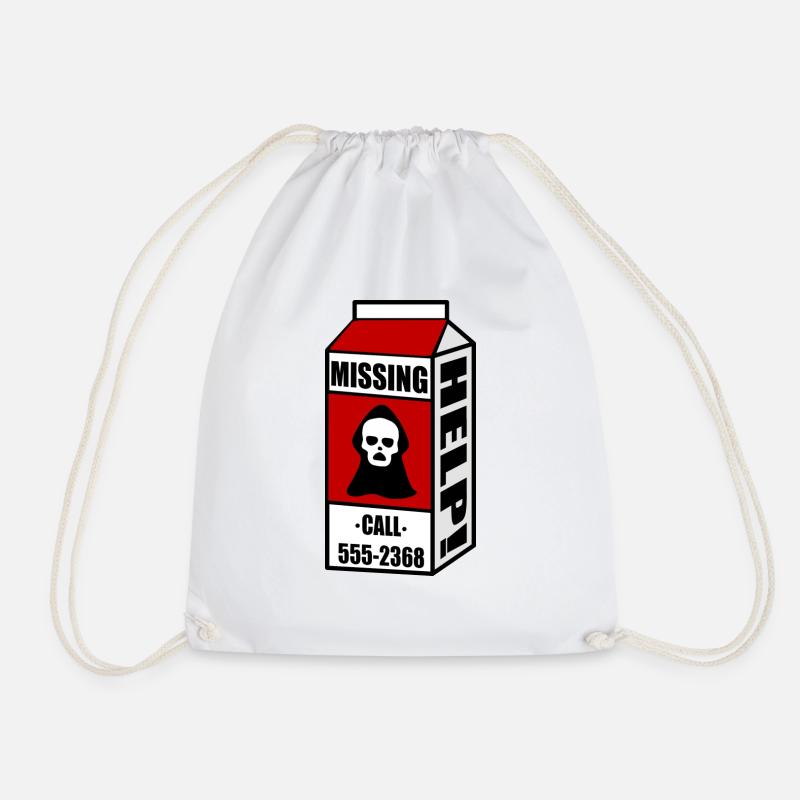 Missing Death auf Milchpackung - Turnbeutel - Weiß