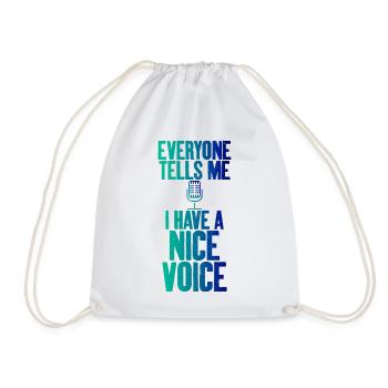 I have a beautiful - Drawstring Bag - white - Front