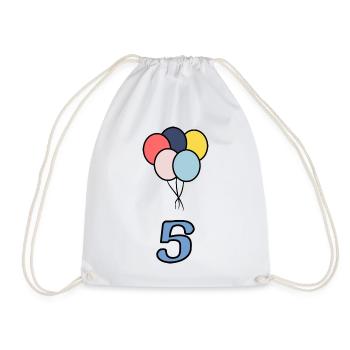 5. JUBILÄUM. 5 JAHRE. 5-JÄHRIGES JUBILÄUM - Turnbeutel - Weiß - Vorne