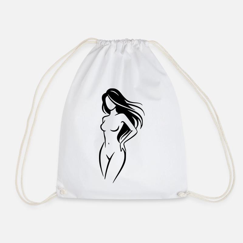 Wife - Drawstring Bag - white