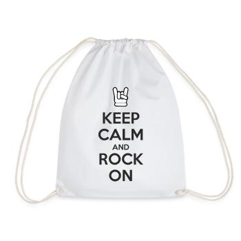 Keep Calm and Rock On - Turnbeutel - Weiß - Vorne