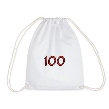 100. 100 JAHRE. 100-JÄHRIGES JUBILÄUM. 100. GEBURTSTAG - Turnbeutel - Weiß - Vorne
