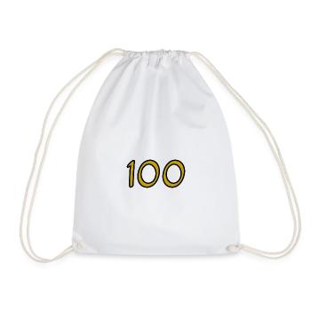 100. 100 JAHRE. 100-JÄHRIGES JUBILÄUM. 100. GEBURTSTAG - Turnbeutel - Weiß - Vorne