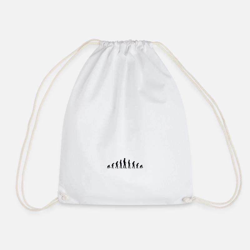 evolution - Drawstring Bag - white