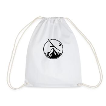 Glider Mountain Mountain soaring - Drawstring Bag - white - Front