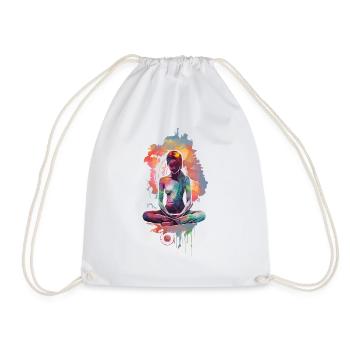 Femme méditante - Sac de sport léger - blanc - Devant