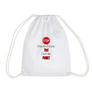Meme That's 70€ and one point - ApriNoeScor - Drawstring Bag - white - Front