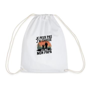 Je peux pas j'ai Chase Avec mon papa - Sac de sport léger - blanc - Devant