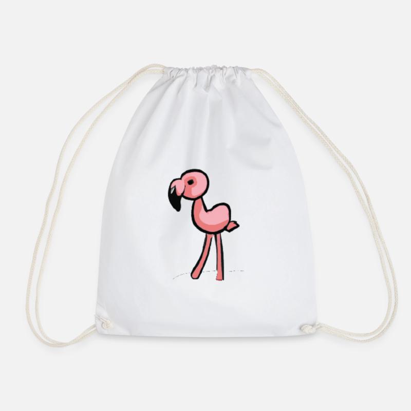Flamingo Geschenkidee rosa pink - Turnbeutel - Weiß