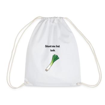 Jeu de mots : Shoot Me But Leek - Sac de sport léger - blanc - Devant