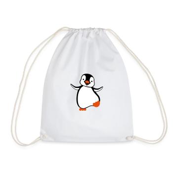Pinguin - Turnbeutel - Weiß - Vorne