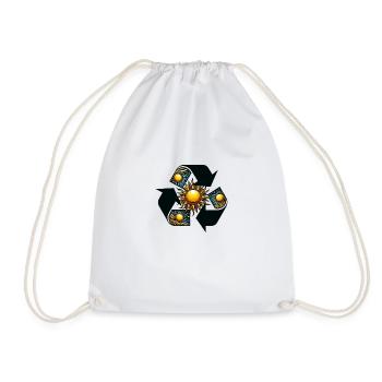 Soleil de recyclage - Sac de sport léger - blanc - Devant