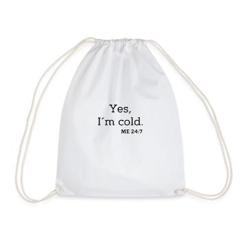 Oui, j’ai froid. MOI 24 :7 - Sac de sport léger - blanc - Devant