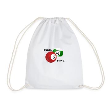 Pool Time ! - Drawstring Bag - white - Front