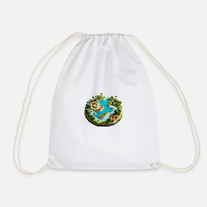 Island resort - Drawstring Bag - white