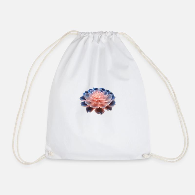 3D-Blume - Turnbeutel - Weiß