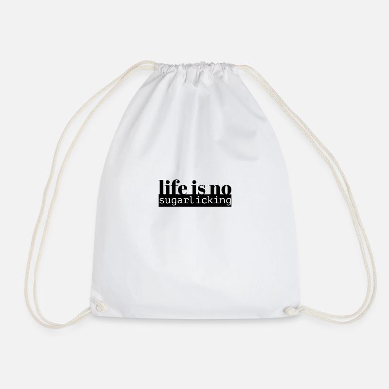 Life is no sugarlicking - Turnbeutel - Weiß