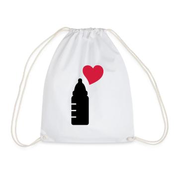 babyflasche_love_2__f2 - Turnbeutel - Weiß - Vorne