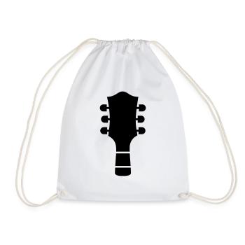 Gitarre - Turnbeutel - Weiß - Vorne