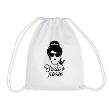 Team Bride Wedding Bridesmaids Stag do Hen night - Drawstring Bag - white - Front