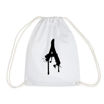 A graffiti drops Farbklex spray - Drawstring Bag - white - Front