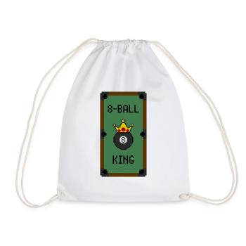 Retro 8-Bit 8-Ball King (Table) - Sac de sport léger - blanc - Devant