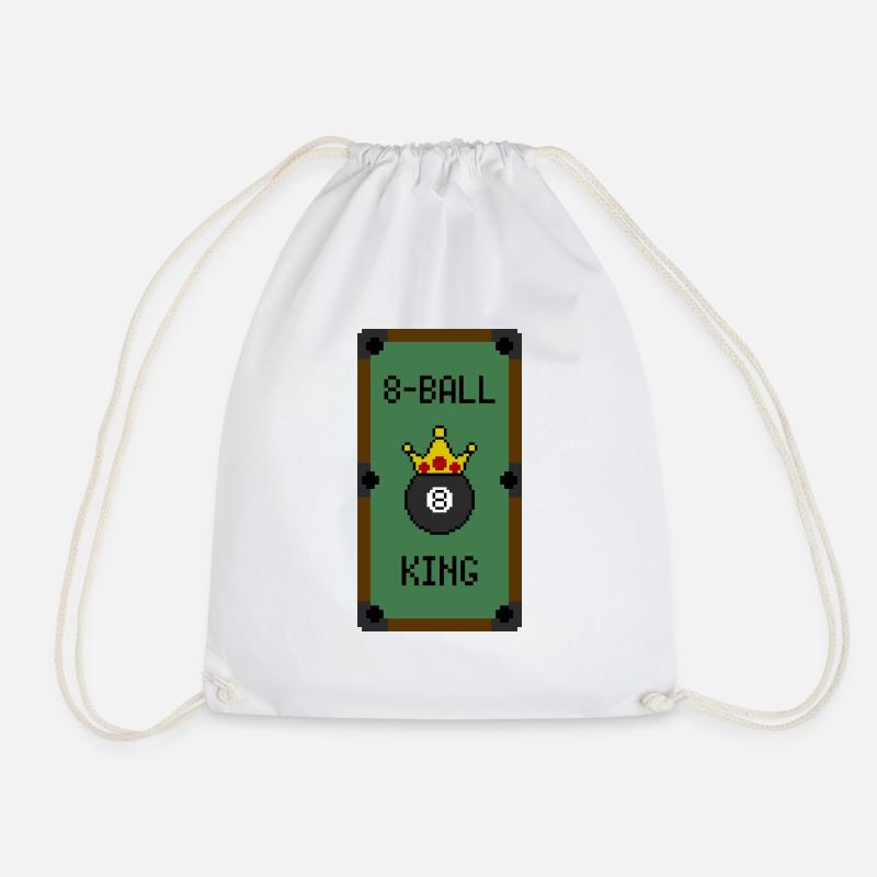 Retro 8-Bit 8-Ball King (Table) - Sac de sport léger - blanc