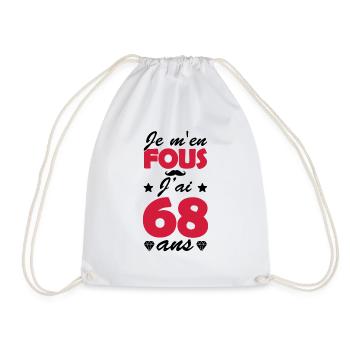 j ai 68 ans / cadeau anniversaire 68 ans - Sac de sport léger - blanc - Devant